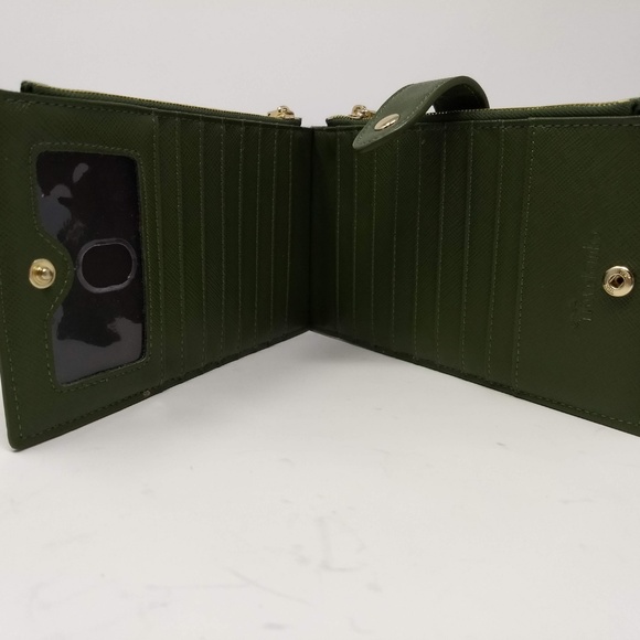 TRAVELAMBO BIFOLD WALLET IN FAUX OLIVE LEATHER - Picture 5 of 8